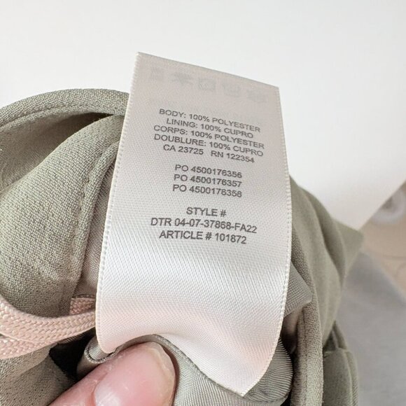 Aritzia Wilfred Tai High Waisted Button Up Mini Skirt Sage Green Size 2 - Picture 5 of 5